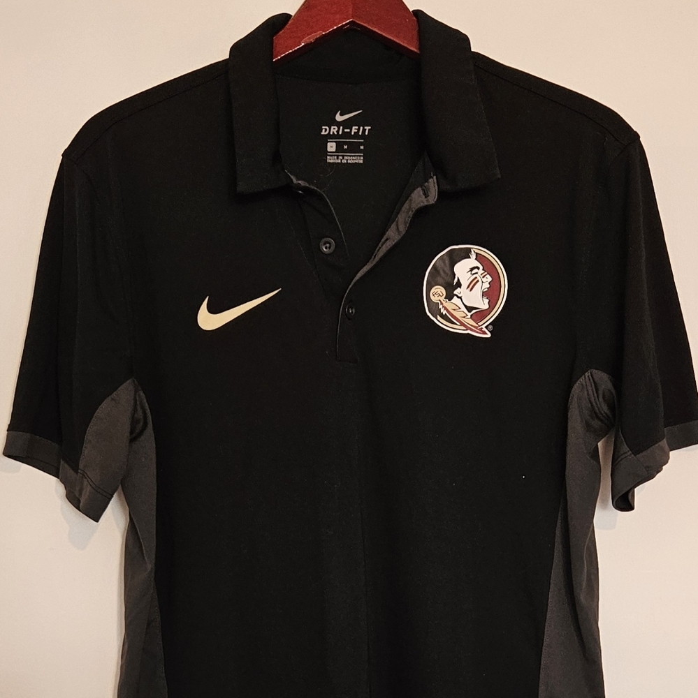 Nike Black and Gray Performance Polo Shirt